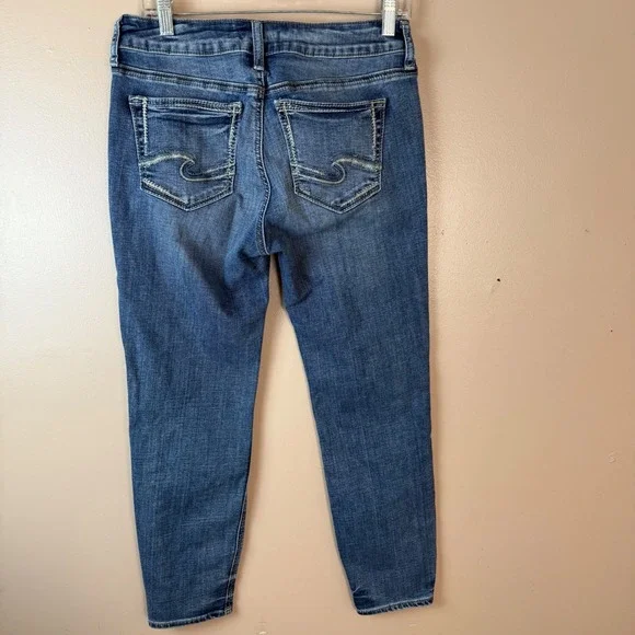 Silver Jeans Co‎ Suki Skinny Jeans Medium Wash Womens Size 30/27 - Picture 9 of 10